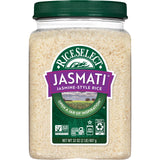 RiceSelect Jasmati Rice, Premium Long Grain Aromatic American Jasmine Rice, Gluten-Free, Non-GMO, Kosher, 32oz Jar (Pack of 1)