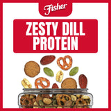 Fisher Dill Pickle Trail Mix, 25 oz (Pack of 1), Resealable Jar, Peanuts, Rye Crisps, Pretzels, Pepitas & Almonds, 6 g Protein Snacks, No Artificial