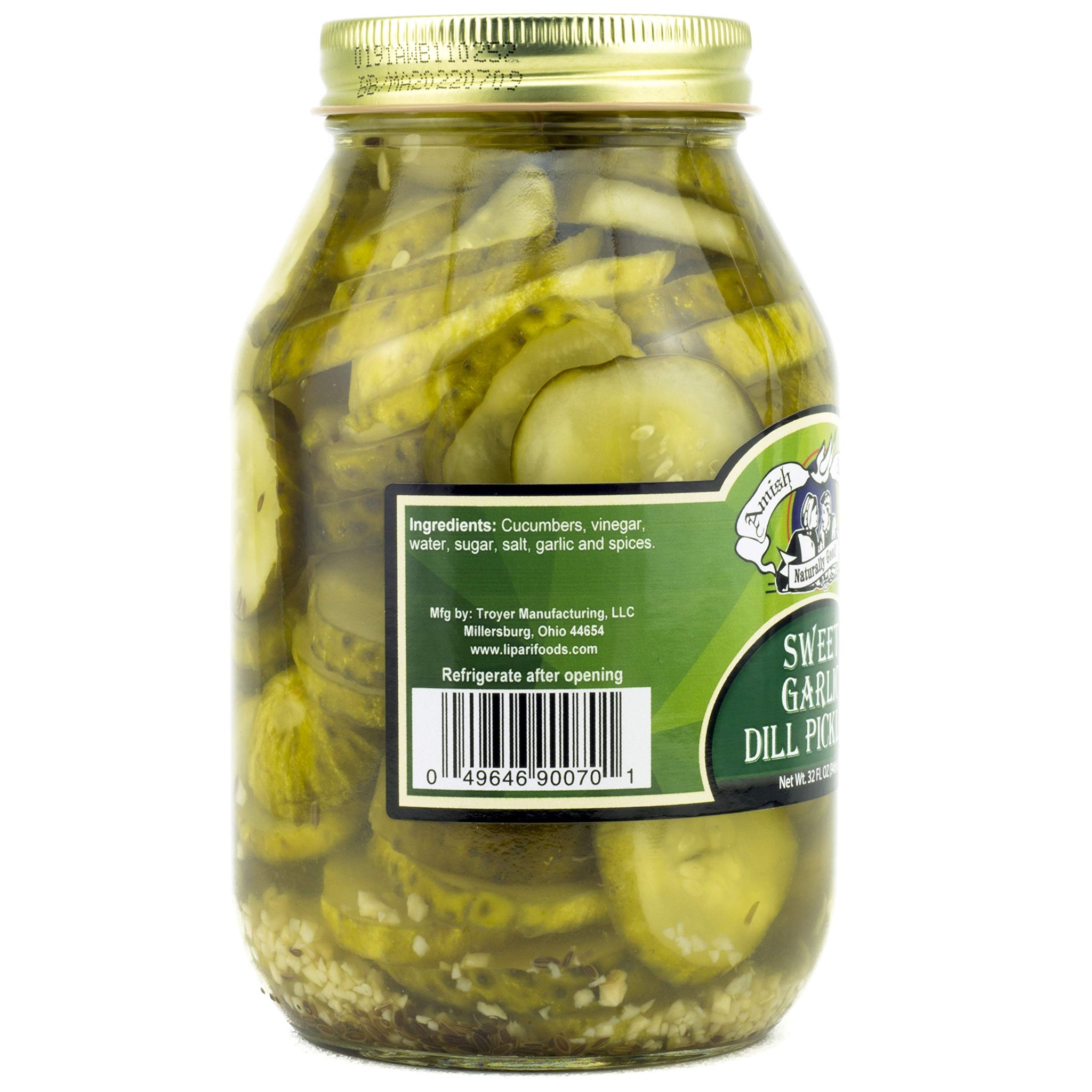 Amish Wedding Sweet Garlic Dill Pickles Ready to Eat USA Made 32 Oz