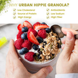 Urban Hippie Granola - Maca Matcha Superfood Granola, Non-Gmo, Non Dairy, No Sulphites or Soy, Healthy Granola, 300g