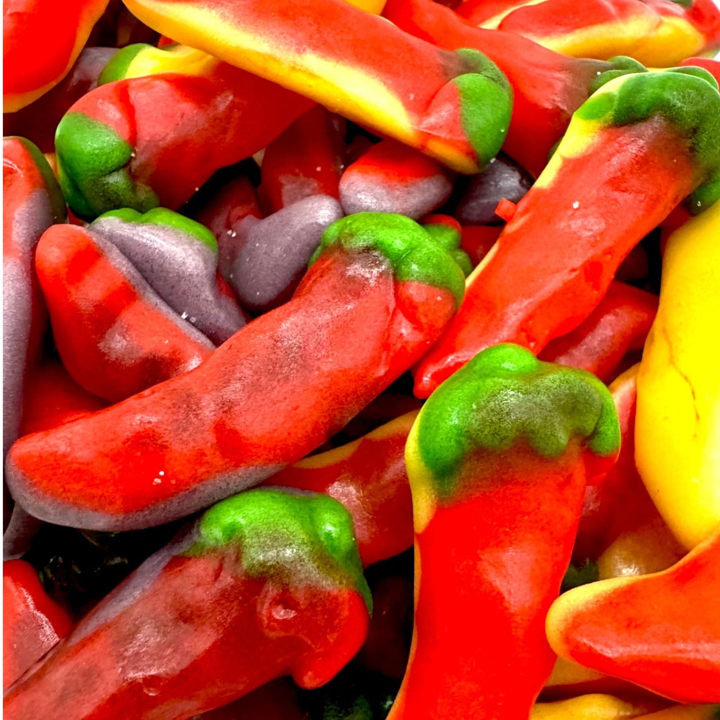 Spicy Fire Peppers Candy Gummies - 1.5 ibs Experience the Heat with These Spicy Fruit Delights-Gummy Shaped Red Hot Chili Peppers(24 oz)
