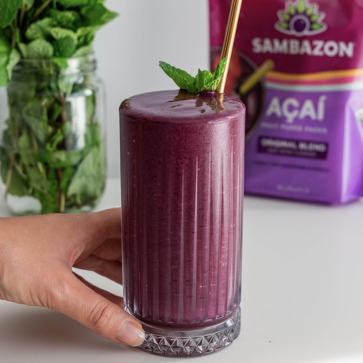Sambazon Acai Berry and Guarana Smoothie Superfruit Pack, 14.1 Ounce, 4 Count