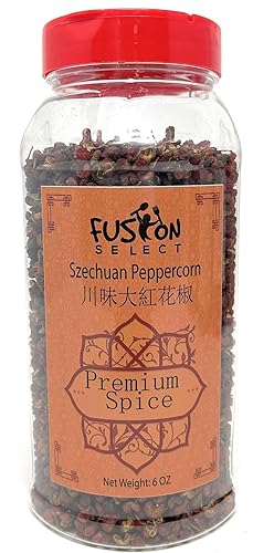 Fusion Select Premium Szechuan Peppercorn - Authentic Sichuan Whole Peppercorns for Chinese Cuisine, Mapo Tofu, Kung Pao Chicken - Spice Seasoning