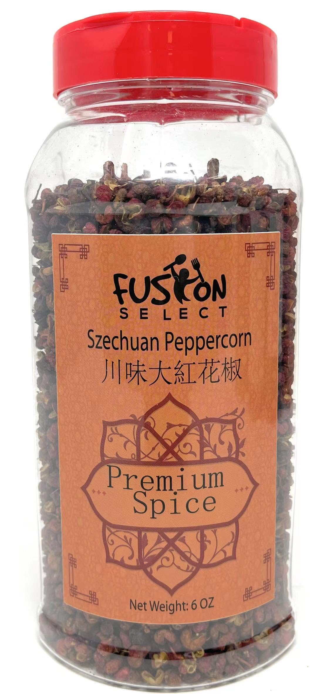 Fusion Select Premium Szechuan Peppercorn - Authentic Sichuan Whole Peppercorns for Chinese Cuisine, Mapo Tofu, Kung Pao Chicken - Spice Seasoning