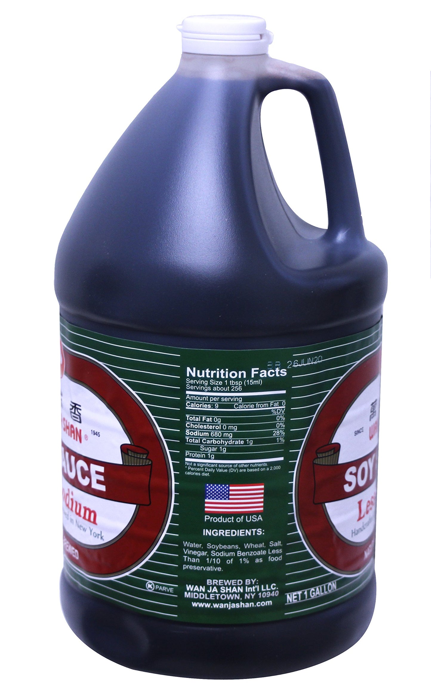 Wan Ja Shan Less sodium soy sauce 1 Gallon