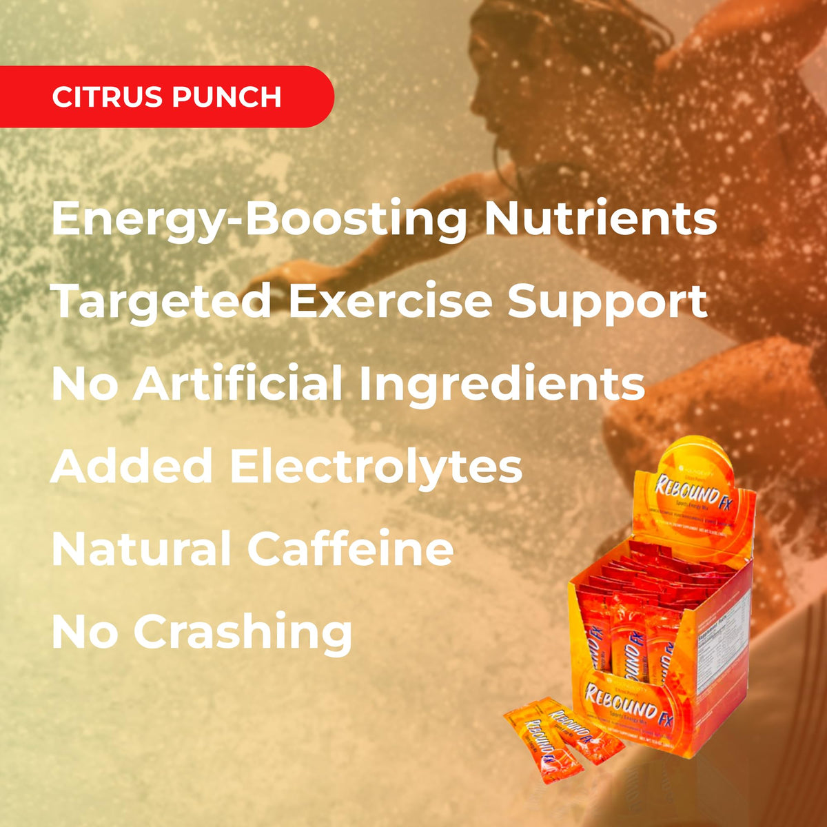 Youngevity Rebound FX Citrus Punch Sports Energy Drink, 12 oz Cans, 12-Pack