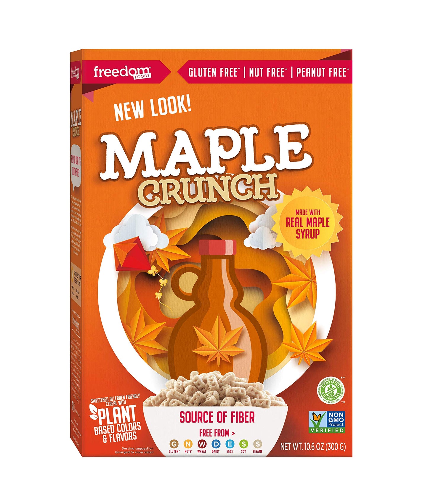 Freedom Foods Maple Crunch Breakfast - Allergen Friendly - BULK CASE: 5 X 10.6 oz Boxes