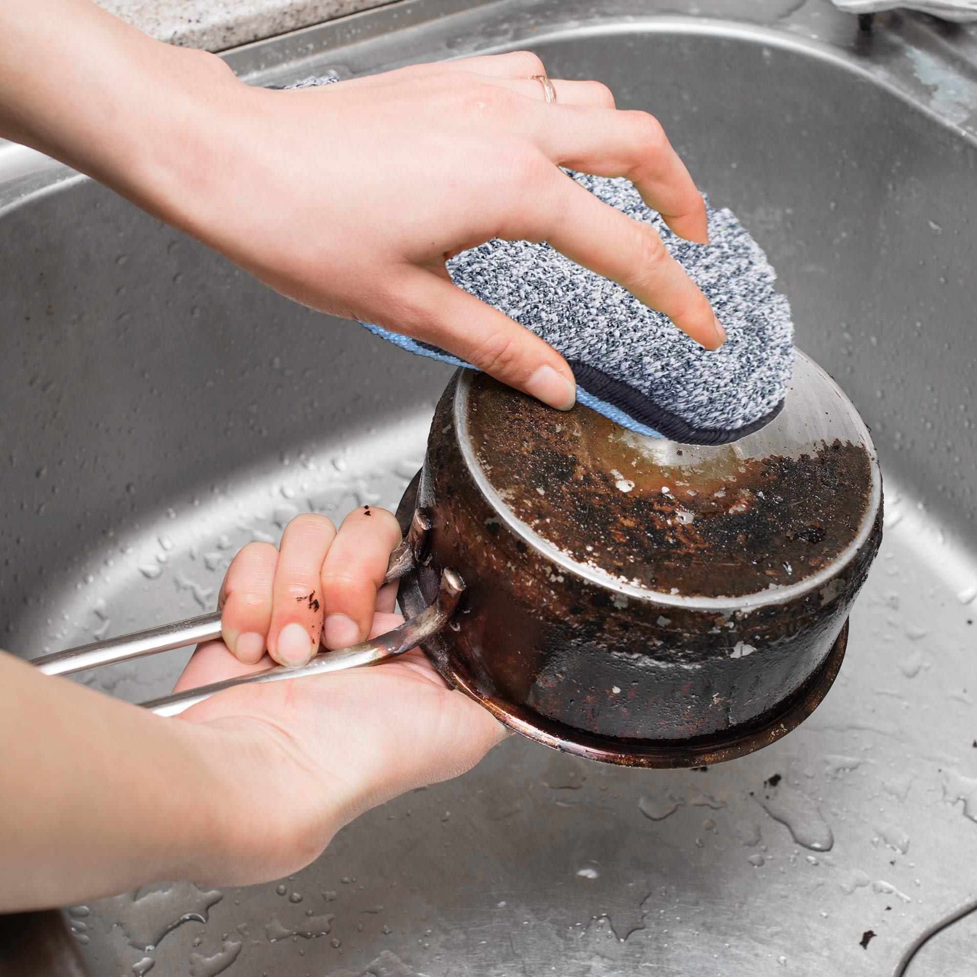 Multi-Purpose Sponges Kitchen by Scrub-it - Non-Scratch Microfiber sponges for Cleaning, Along with Heavy Duty Scrubbing Power - Reusable Dish Sponge