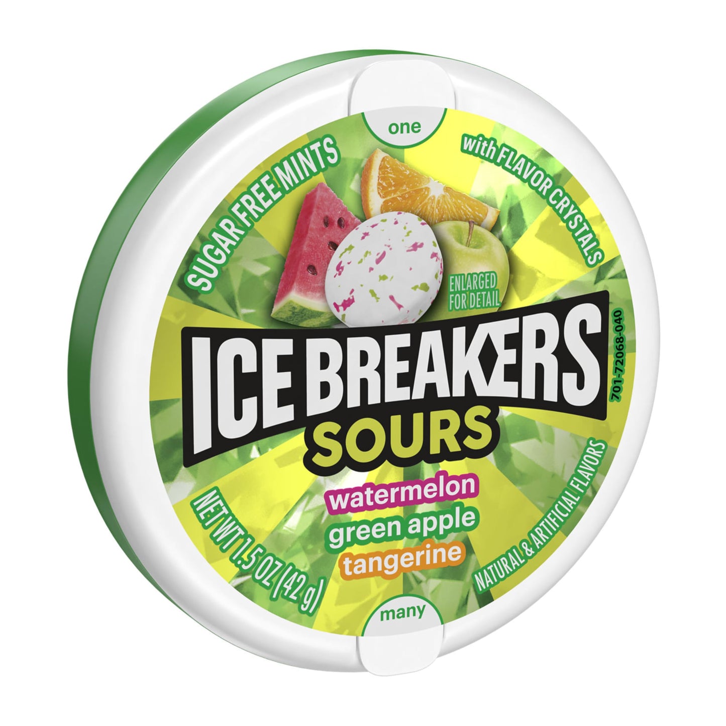 ICE BREAKERS Sours Assorted Fruit Flavored Sugar Free Mints Tin, 1.5 oz