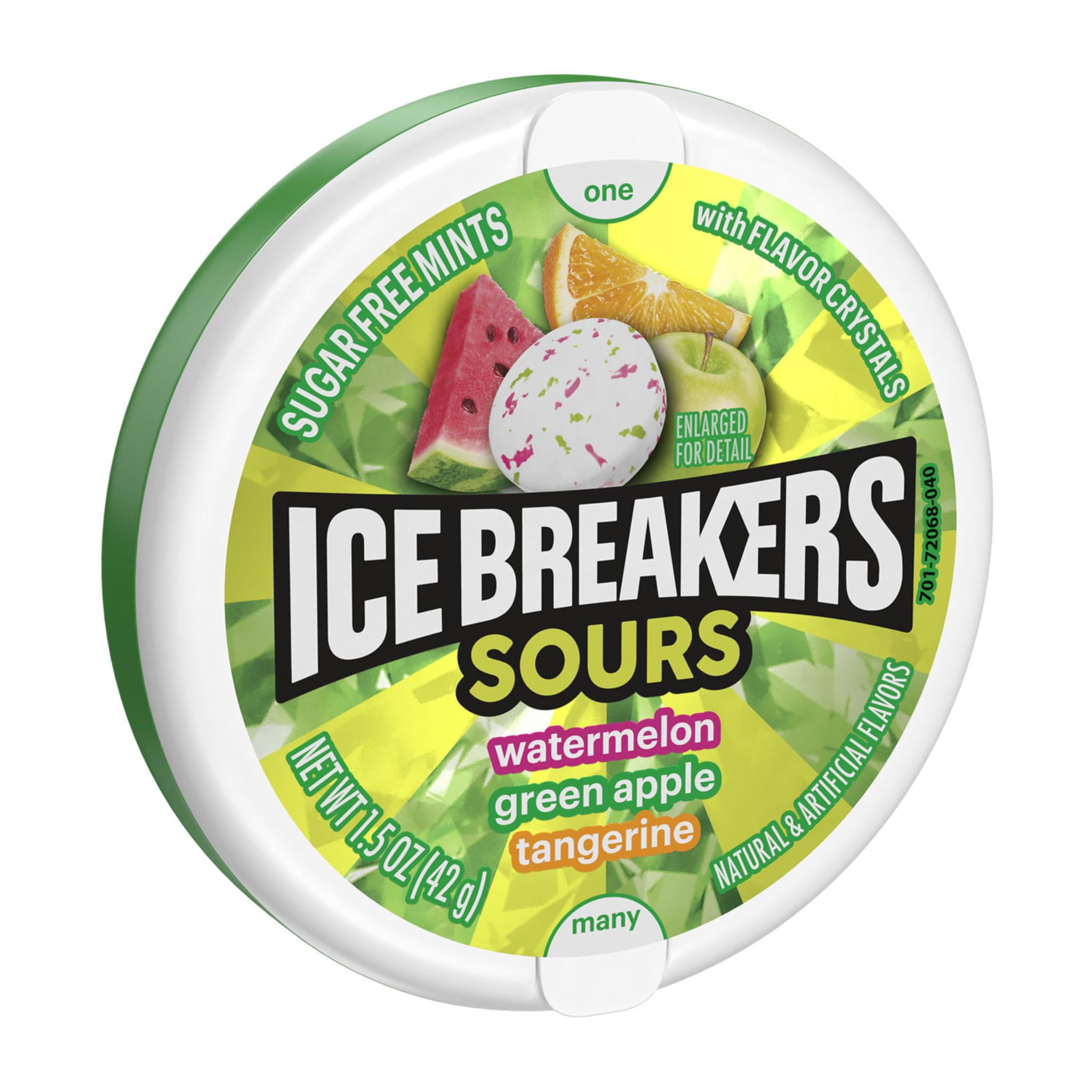 ICE BREAKERS Sours Assorted Fruit Flavored Sugar Free Mints Tin, 1.5 oz