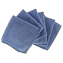 Shaxon Ultra Absorbent Microfiber Cleaning Cloths, 6 Pack, Blue, 12 x 12 Inches