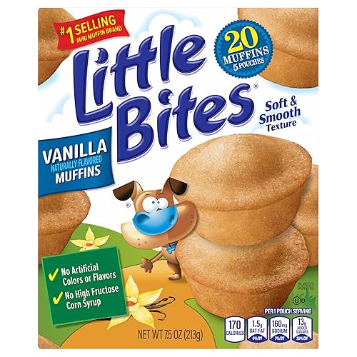 Little Bites Vanilla Muffins, 5 individual packs, (1.5 oz each), Mini Muffins, 7.5 oz Multipack