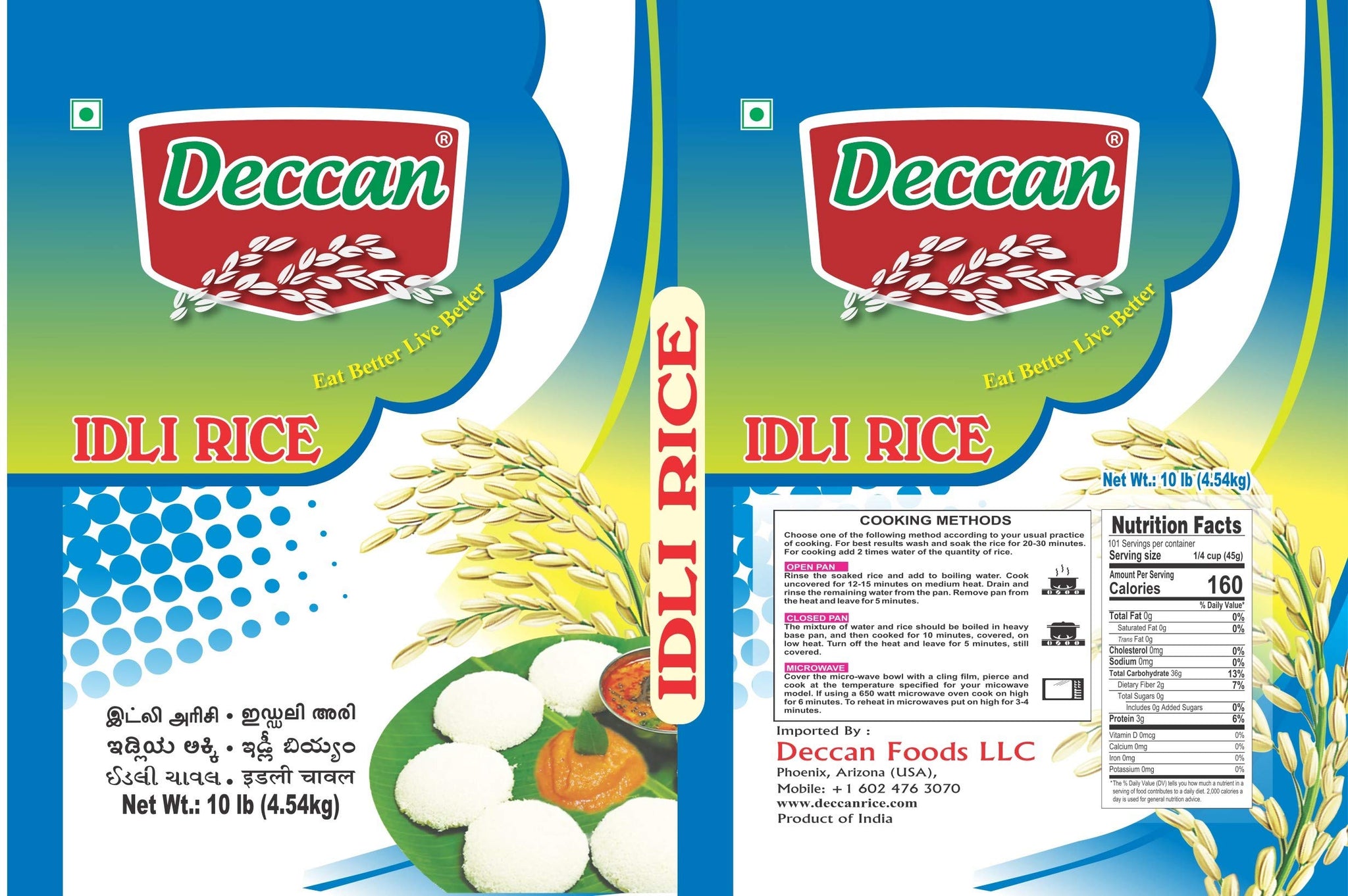 DECCAN IDLI RICE 10LB