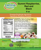 Gummi Raspberries, Red and Black (8 oz, ZIN: 525453)