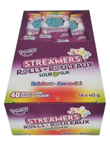 Huer Sour Rainbow Steamers Rolls Gummy Candy, 18x40g/1.4 oz
