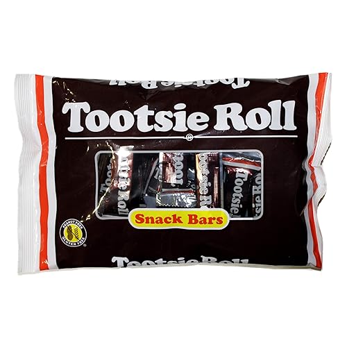 Tootsie Roll (1) Bag Snack Bars - Chocolate Halloween Candy Bars - Individually Wrapped - Peanut Free & Gluten Free - Net Wt. 8.14 oz