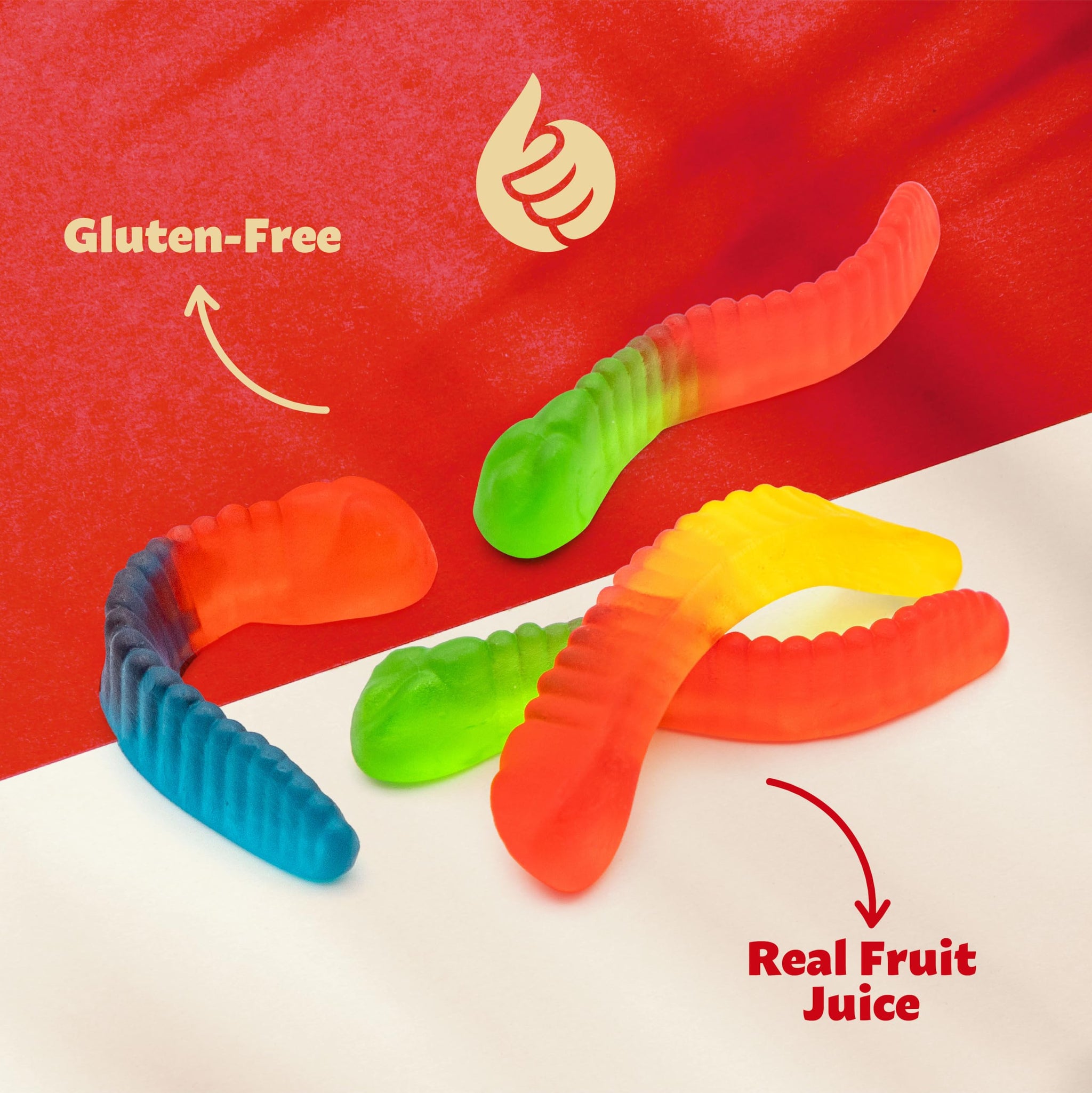 Gummy Worms | 2 Pound Bag | Gummy Candy Made with Real Fruit Juice | Chewy Candy in Assorted Fruit Flavors | Gummies for Buffets, Party Favors