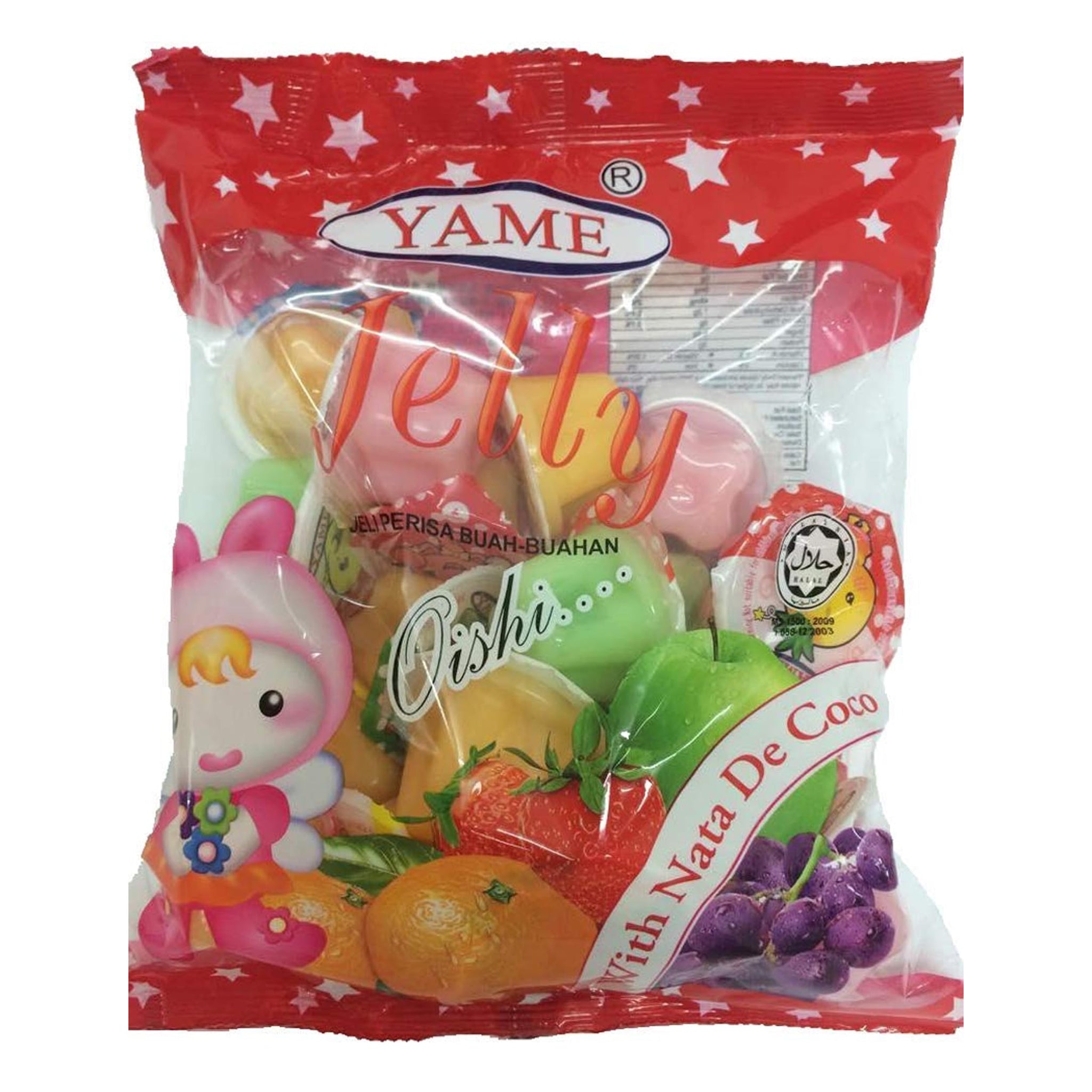 YAME JELLY MIXED BAGS 700g-24.6oz (Pack of 3) WITH NATA DE COCO