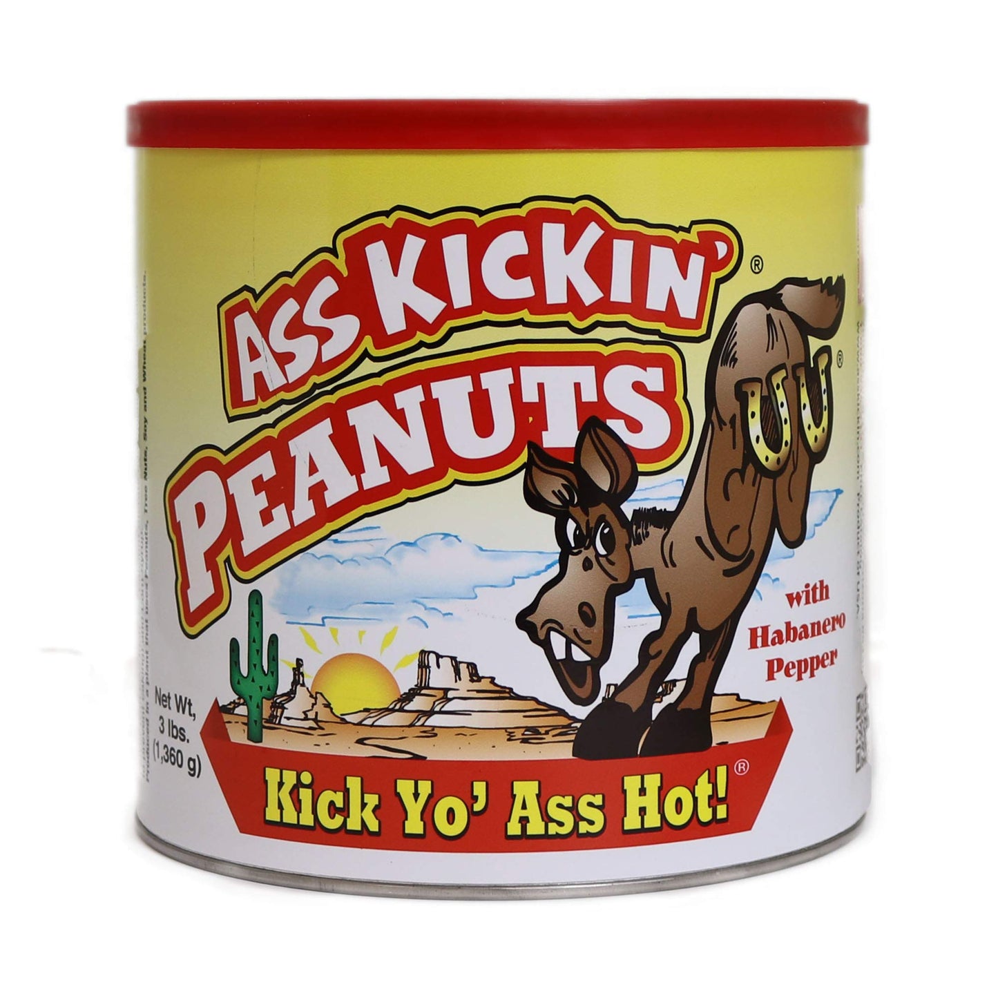 ASS KICKIN’ Habanero Pepper Spicy Hot Peanuts - 3 LB - Perfect Premium Hot and Spicy Peanuts - Ultimate Spicy Snack Gourmet Gift Hottest Peanuts - Try