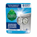 Seventh Generation Washing Machine Cleaner 6 Count Free & Clear Targets Odor-Causing Residue Powered by Oxy Power 4.2 oz