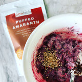 powbab Puffed Amaranth - 100% Organic Amaranth Popped in USA Whole Puffs. Good Protein Source, No Oil or Salt, No Sugar Added, Unsweetened Cereal
