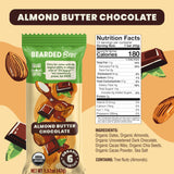 Bearded Brothers Organic Vegan Energy Bars - Gluten & Soy Free, Paleo, Whole 30 | Non GMO, Low Glycemic, High Protein, Fiber (12 Count (Pack of 1)