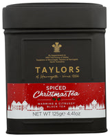 Taylors of Harrogate Spiced Christmas, Holiday Black Tea, Loose Leaf, 4.41 Ounce Tin Caddy, Deep, Festive and Spiced, Caffeinated, Premium Whole Leaf