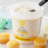 Wilton Creamy White Decorator Icing,Medium Consistency,4 lb. Tub, Cake Decorating Supplies