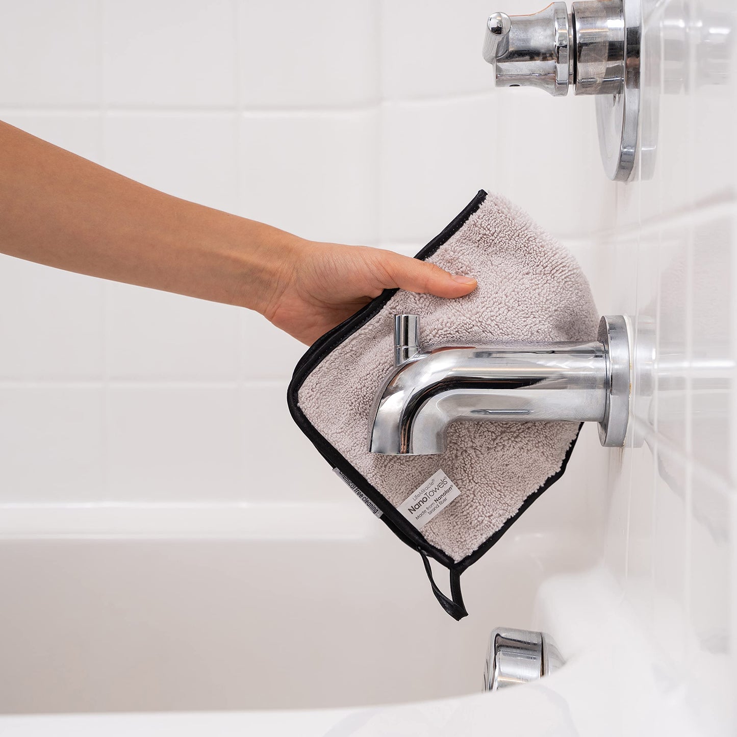 Nano Towels Stainless Steel Cleaner | The Amazing Chemical Free Stainless Steel Cleaning Reusable Wipe Cloth | Kid & Pet Safe | Grey 7x16 (1 pc)