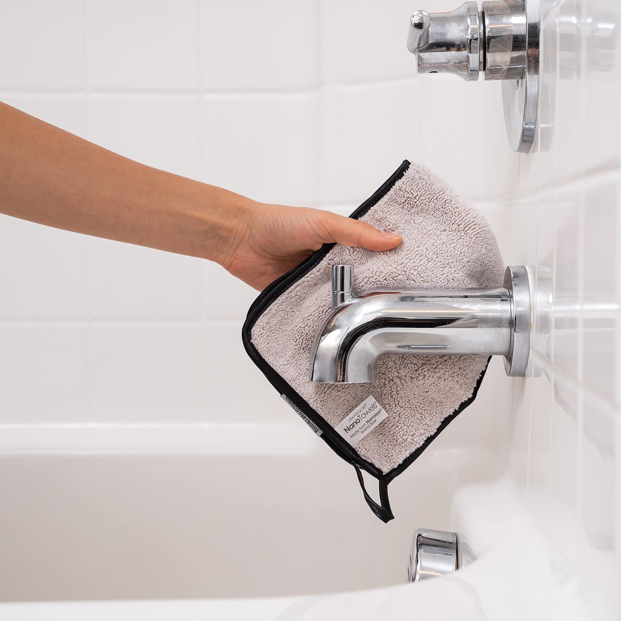Nano Towels Stainless Steel Cleaner | The Amazing Chemical Free Stainless Steel Cleaning Reusable Wipe Cloth | Kid & Pet Safe | Grey 7x16 (1 pc)