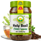 Basic Ayurveda Holy Basil (Tulsi) Leaves | 1.06 Oz (30g) | Pure Dried Tulsi Leaves | Natural Ayurvedic Herb for Herbal Tea, Detox & Daily Wellness |