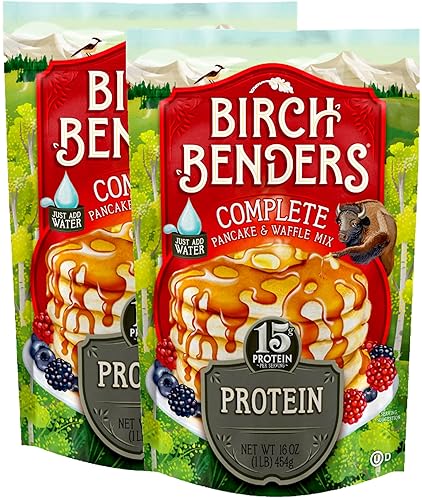 Birch Benders Protein Pancake and Waffle Mix, 16 Ounce (Pack of 2)