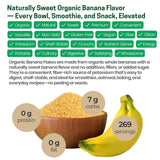 Z Natural Foods Organic Banana Flakes - Crisp Ripe Bananas for Potassium & Fiber Support, Digestive Health, Skin Glow - Natural Flavor & Dried Flake