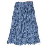 Rubbermaid Commercial F51612BLUCT Cotton/Synthetic Cut-End Blend Mop Head, 16oz, 1" Band, Blue (Case of 12)
