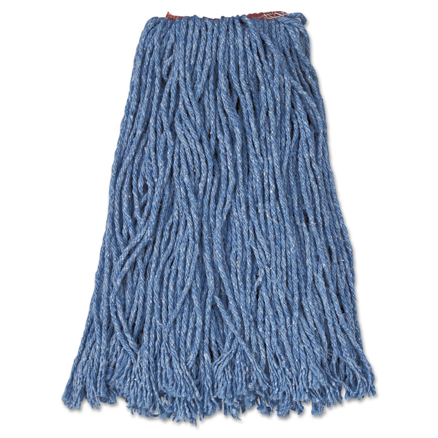 Rubbermaid Commercial F51612BLUCT Cotton/Synthetic Cut-End Blend Mop Head, 16oz, 1" Band, Blue (Case of 12)