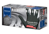 Premium Guard - Nitrile Gloves - Disposable, Powder Free, Latex Rubber Free, 5 mil, Black Nitrile Gloves, 100 gloves per Box, Size - Large