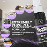 Blaze Away Commercial Air Freshener & Odor Eliminator for Strong Odor - Industrial-Grade Room Spray & Room Deodorizer for Home, Car, Smoke & Pet Odors