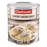 Chef-mate Country Sausage Gravy, Breakfast Sausage, Biscuits and Gravy, 6 lb 9 oz (#10 Can Bulk)