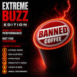 Banned Coffee ™ Strongest High Caffeine Coffee Pods for Keurig ® Brewers - Extra Strong Medium Dark Roast K-Cups - Bold Flavor, Smooth Finish - 12