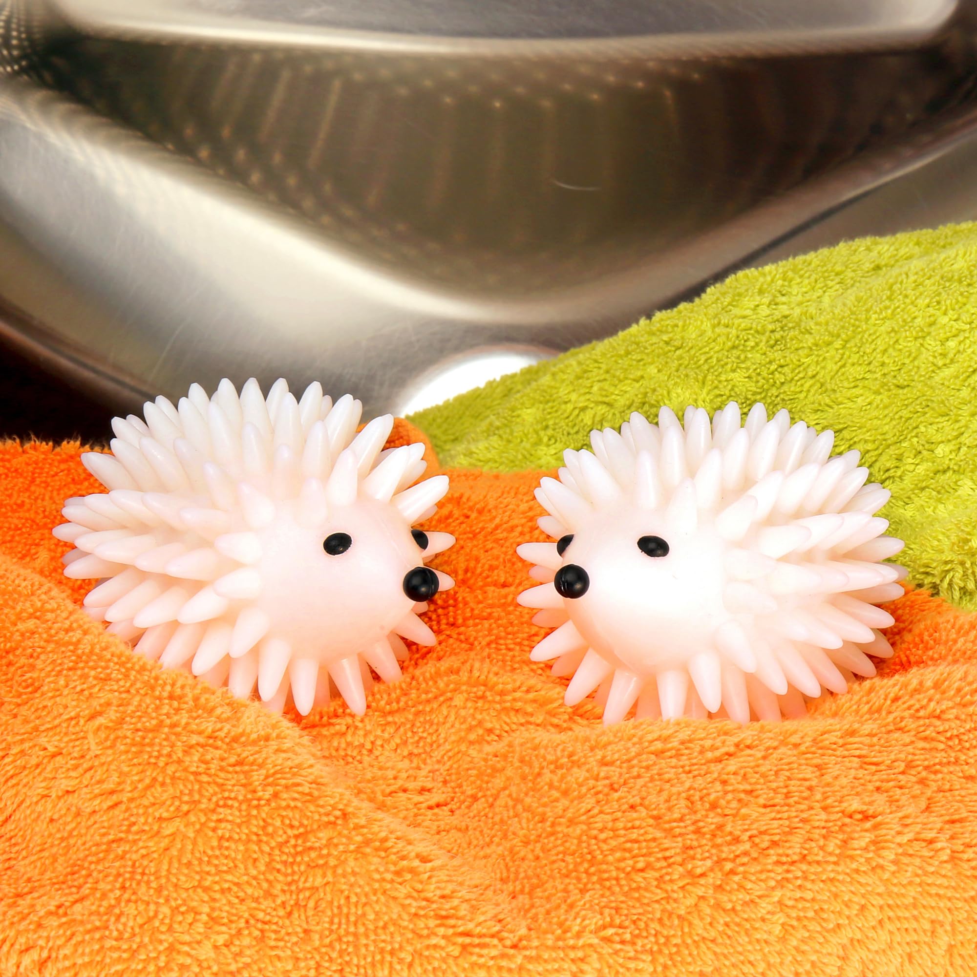Kikkerland Set of Two Reusable Dryer Buddies for Laundry - Fabric Softener Dryer Balls - Control Static, Remove Wrinkles, Dry Clothes Faster