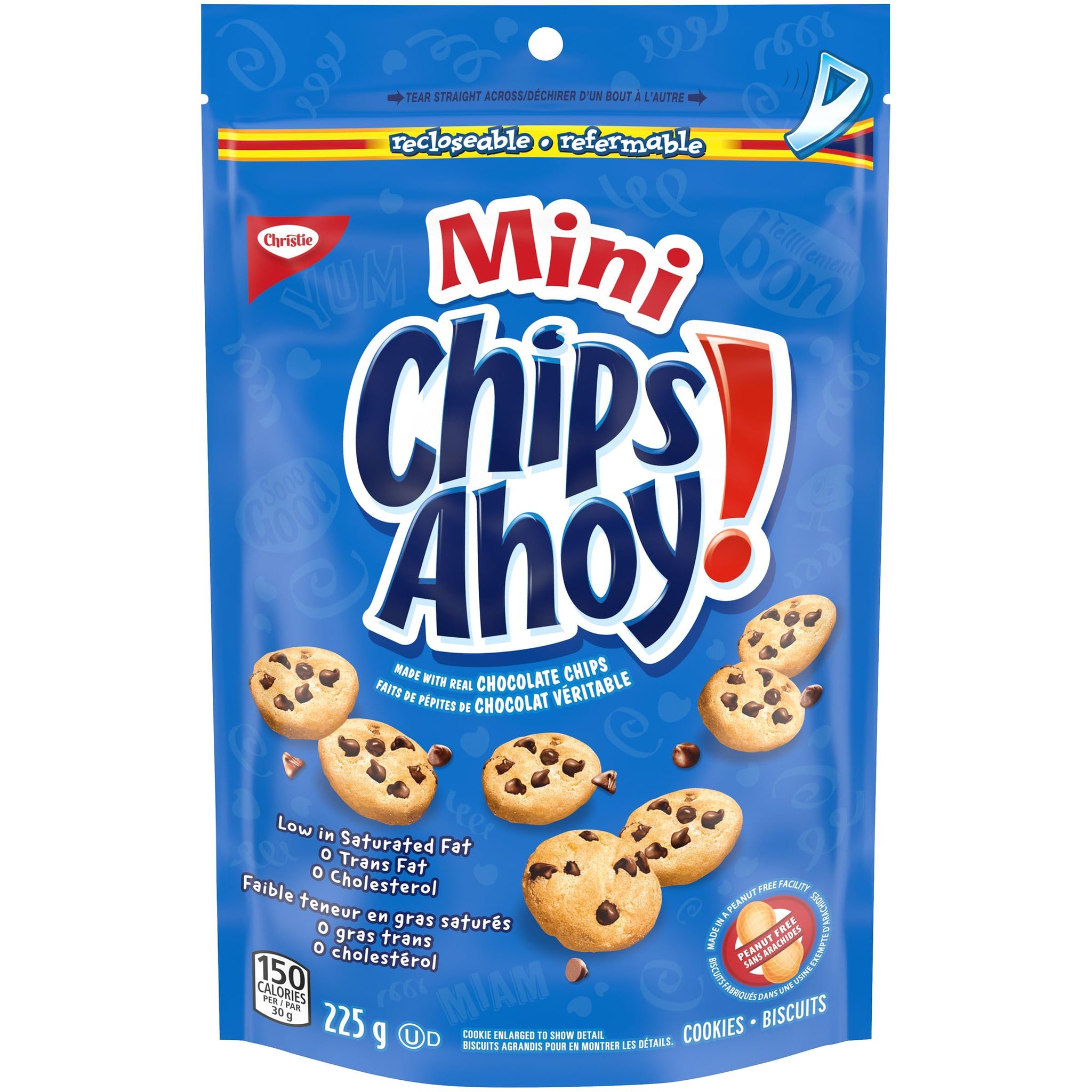 Chips Ahoy! Original, Bag of Mini Chocolate Chip Cookies, 1 Pack, 225g/7.9oz, (Imported from Canada)