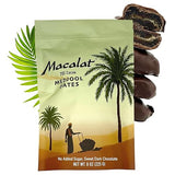 Macalat Organic Medjool Dates Pouch, Sweet Dark Chocolate Covered Dates, 70% Peruvian Cacao Date Bites, No Added Sugar, High Potassium and Fiber