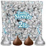 Bulk Milk Chocolate Candy 2 Pound Approx. 200 Pieces - Individually Wrapped Silver Foil Milk Chocolate Candy for Party Favors, Candy Buffets, Gifts
