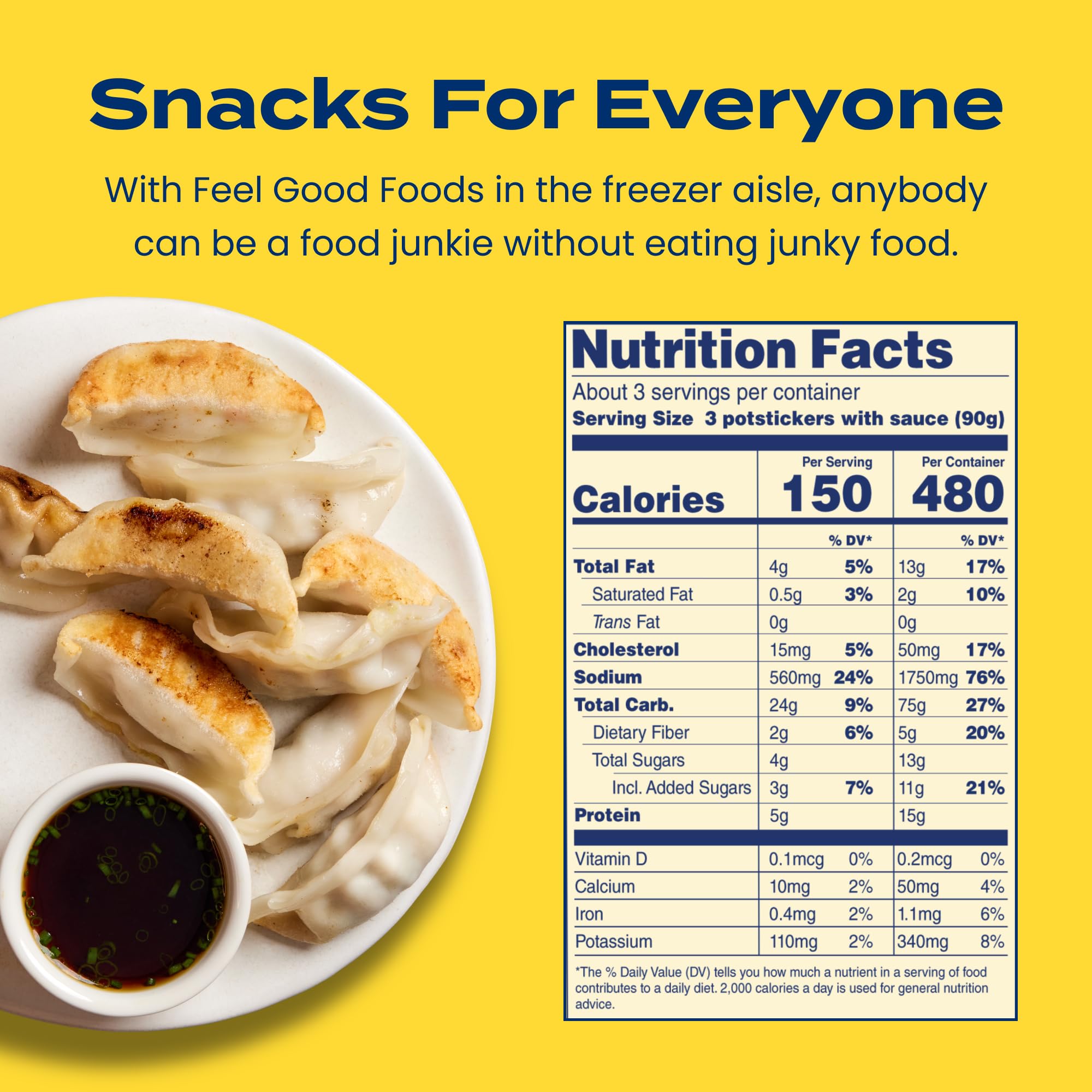 Feel Good Foods Chicken Dumplings 10oz Frozen Potstickers with Tamari Dipping Sauce, Gluten Free