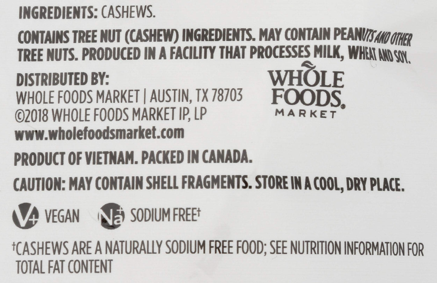 365 by Whole Foods Market, Cashews Unsalted & Unroasted, 24 Ounce