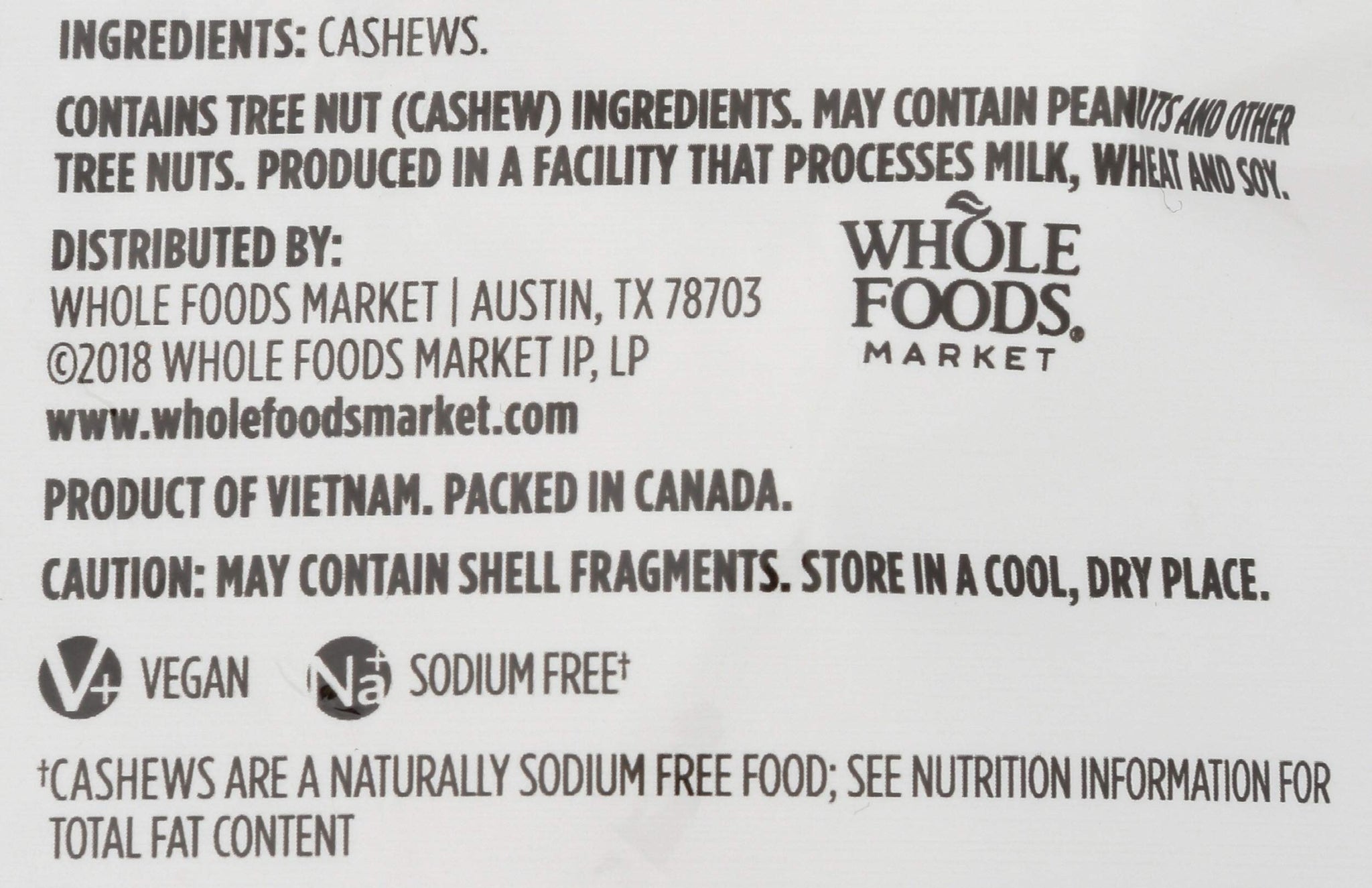 365 by Whole Foods Market, Cashews Unsalted & Unroasted, 24 Ounce