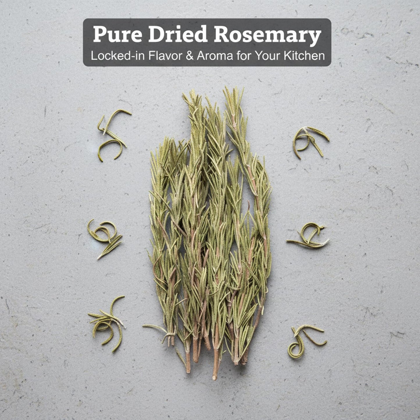 Dried Whole Rosemary Sprigs, 1.24oz(35.0g), Grade Dried Rosemary Sprigs for Baking & Beverages, Spices and Seasonings for Cooking Red Wine, Frying