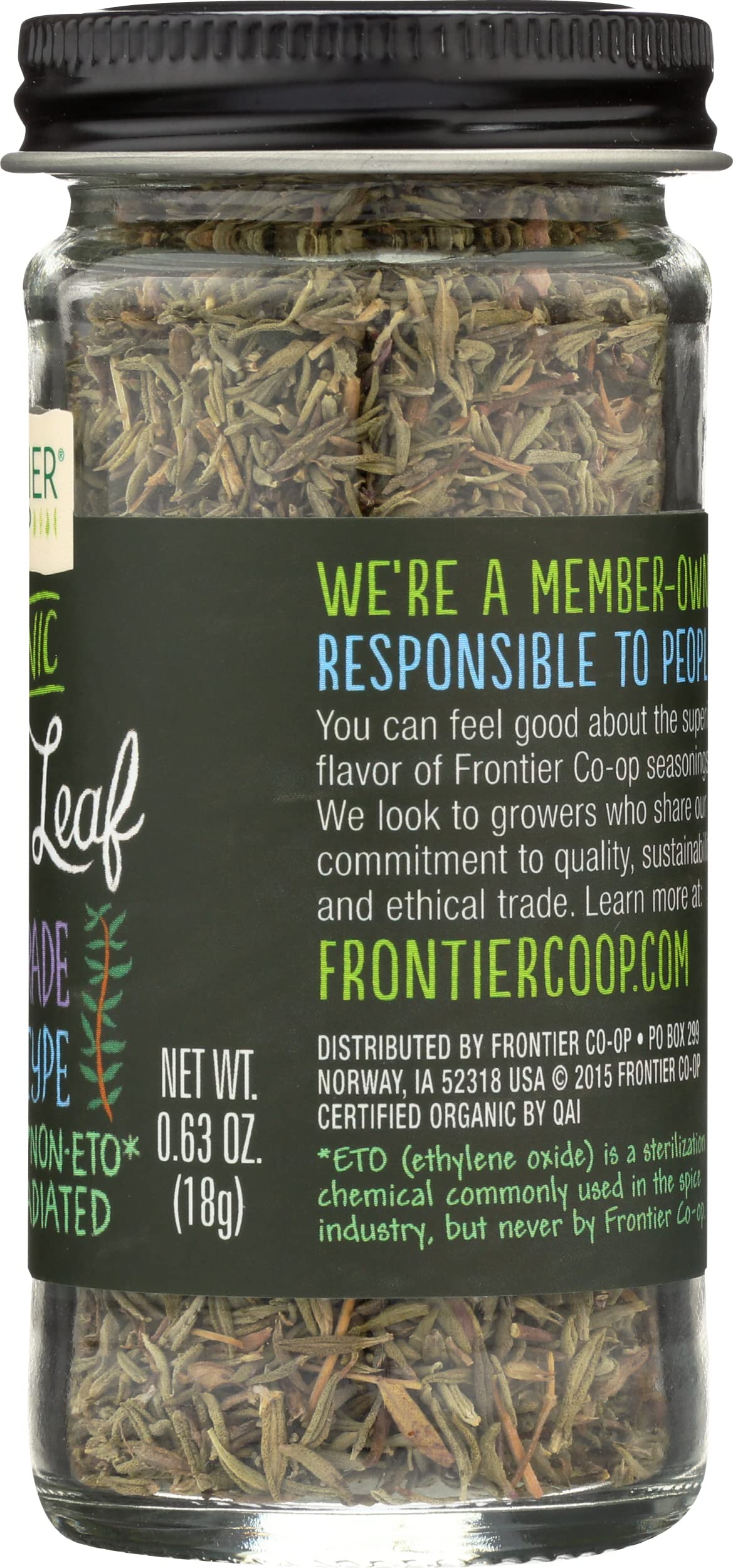 Frontier Herb Organic Whole Thyme Leaf, 0.8 oz