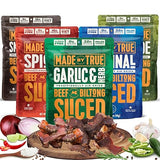Made by True Beef Sliced Bites Ultimate Variety (2 Ounce, Pack of 5) - All Natural, Zero-Sugar True Jerky Biltong - High Protein, Keto, Paleo & Whole