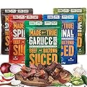 Made by True Beef Sliced Bites Ultimate Variety (2 Ounce, Pack of 5) - All Natural, Zero-Sugar True Jerky Biltong - High Protein, Keto, Paleo & Whole